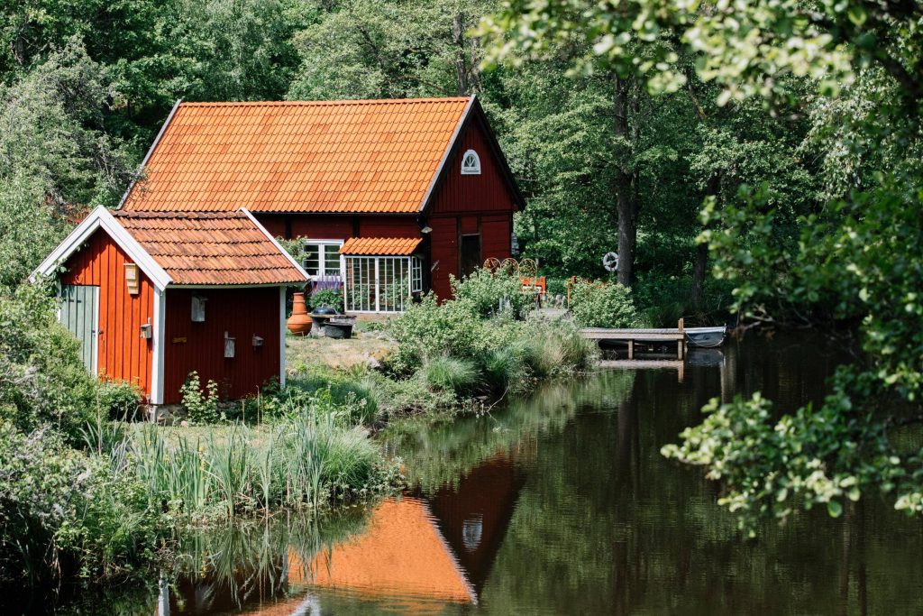 The Red Cottages in Sweden