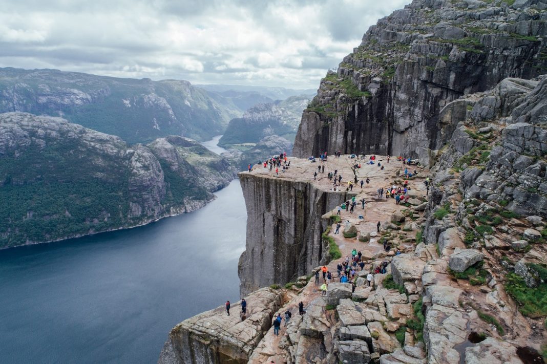 Aerial View of Pulpit Rock in Norway Stunned Netizens