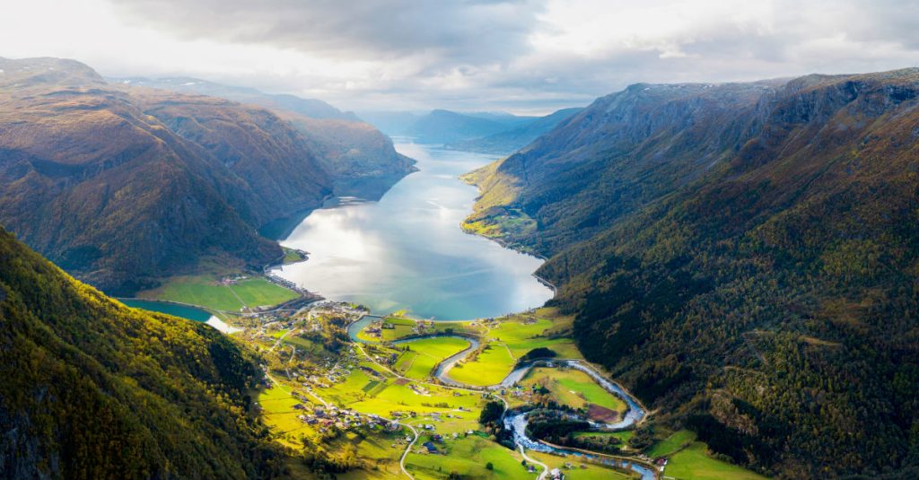 Romantic Port for Giant Cruise Ships in Norway