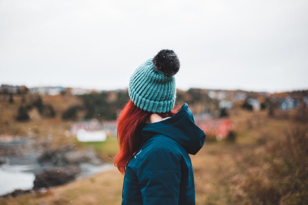 A woman hiking in Scandinavia