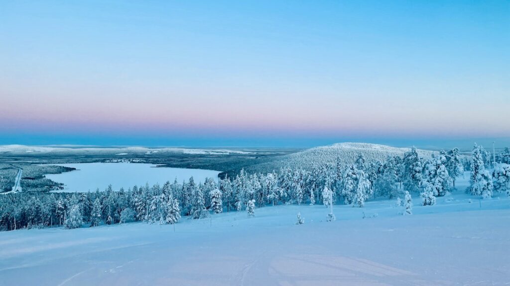 Winter landscape in Scandinavia 